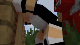 Minecraft cum in belly [Sebie X Mooshroom]