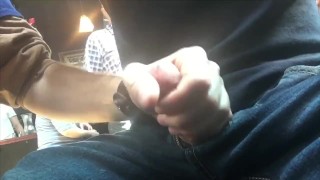 Public hand job in the bar from my big brother