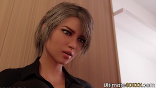 3d futanari titjob from hot ebony babe