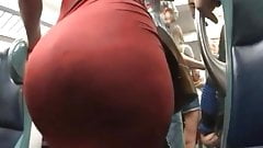 Amazing ass in red dress