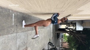 AMBER SKY SHOVES A DILDO UP HER PUSSY WITH A BUTT PLUG IN HER ASS-SAN FRAN