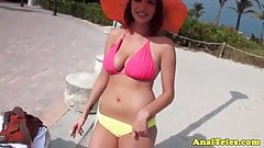 Assfucked busty blonde gf up close