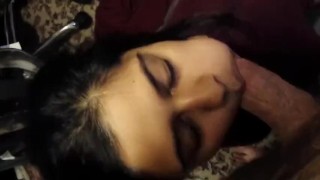 Beautiful indian teen sucking cock so nicely!