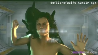 big dick alien gives it to ripley doggystyle