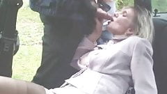 Blond MILF goes dogging