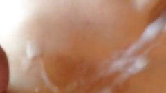 Bolivian girl cumshot on the breasts