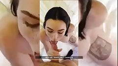 Brunette Giving Blowjob And Fucking Creampie