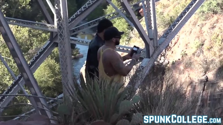 Buffed and inked guy bareback fucks his Asian buddy