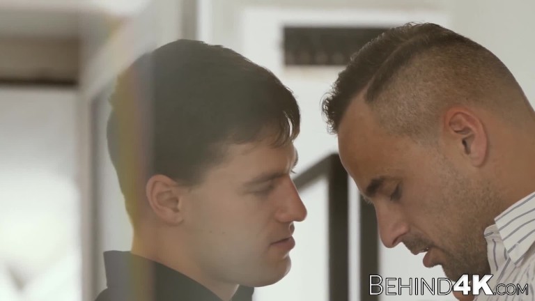 Classy gay men bareback fuck and show off their muscles