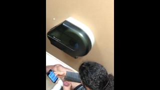 College boy jerking off in the bathroom big cum