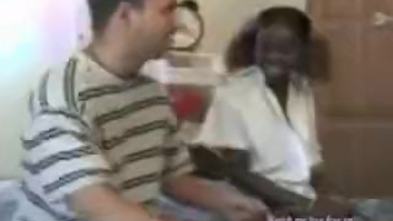 Ebony Schoolgirl Getting Interracial Threesome