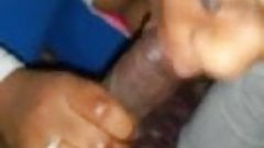 Ebony thot licks ass and deep throats BBC