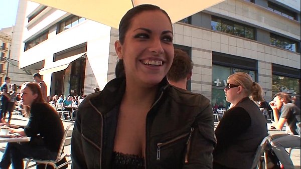 Flirting in the street with amazing latina