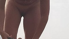 Girl changing her bikini in front of me at Beach