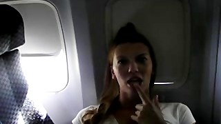 Girl On Public Plane Masturbating By twistedworlds