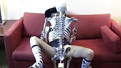Halloween Costume, Teen, Skeleton, Dildo, Fucking Machine