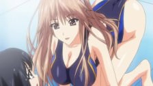 Hentai cutie in swimsuit gives tittyfuck