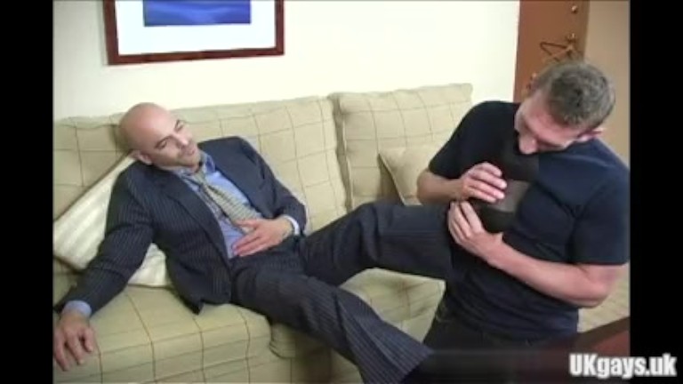 Hot gay foot fetish and cumshot