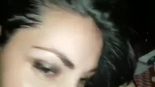 Italian girl gives handjob and blowjob in a restaurant with live music!!!