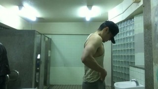 Jerking in front of guys in public