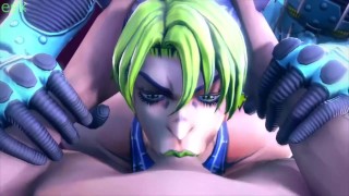 JoJo’s Bizarre Adventure’s Jolyne Kujo Sucking Cock
