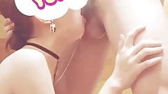 Korean girl gives blowjob