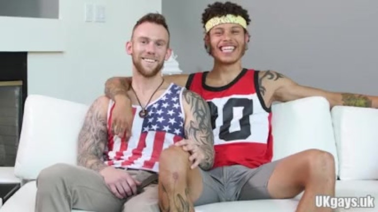 Latin gay interracial and cumshot