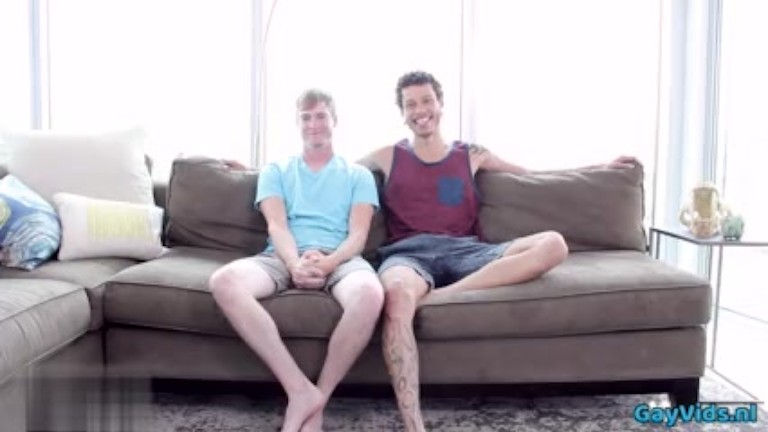 Latin gay interracial and cumshot