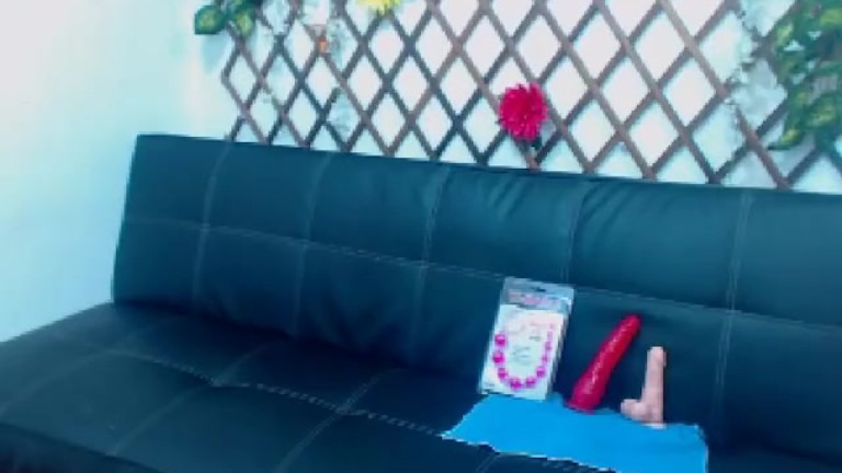 latina with her toys on cam