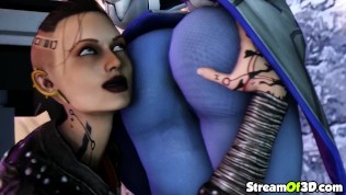 lesbian 3d hairy pussy playing