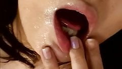 Mai sucks cock in the middle of two glory holes