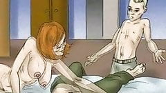 Mature Mom, her boy and oh … Dad! Animation!