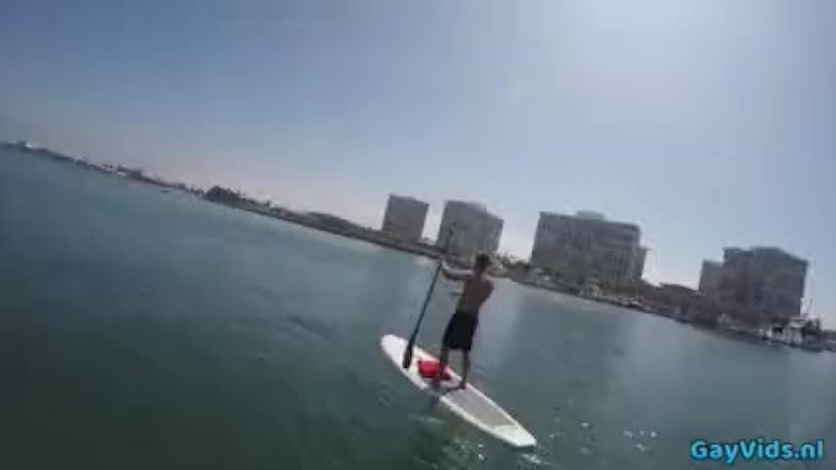 Muscle gay flip flop with cumshot