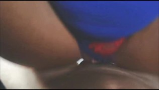 Neighbor Cums all over my SUPERGIRL panties after a creamy dick ride