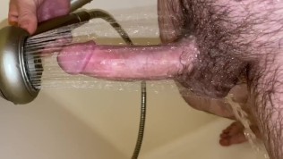 no hands, cumming and moaning in shower