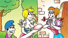 O NANOS KAI OI PSOLATES (greek cartoon xxx)