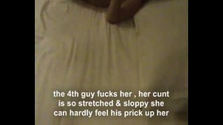 Prostitute Mom Smokes and Fucks 4 Guys