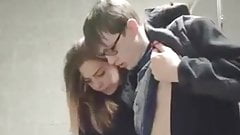 Quick Cumshot after his Handjob from his first Girlfriend