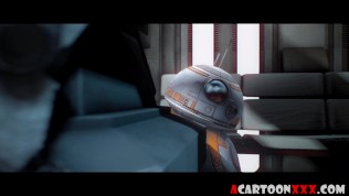 rey from star wars fucked hard by robot real man