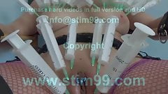 Saline Inflation of Tits and Pussy