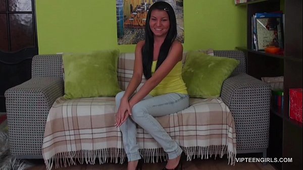 Schoolgirl trying underwear