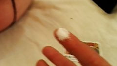 She is dipping some sour Powder in mmy ass