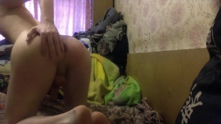 Sissy-boy rides a dildo and follows the sissy mindcontrol!