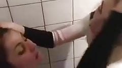 Spy on lesbians in the toilet