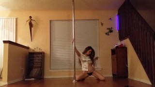 Striptease at pole dance – The most sensual strip by a woman – Amateur