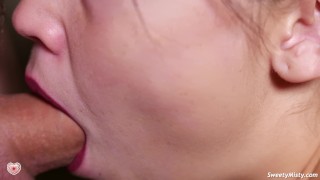 Teen Blowjob and Cum in Mouth Closeup