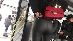 Turkish teen ass leather tight in bus