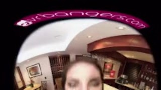 VR PORN-August Ames Give A World Class BlowJob To The Bartander