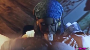 3d gypsy queen deepthroating big cock pov