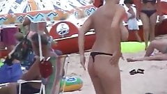 Admire these huge tits at the beach